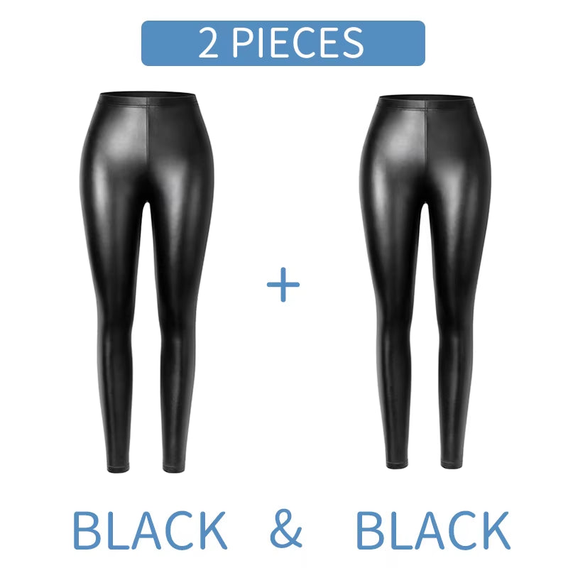 PU Faux Leather Legging Sexy Thin Black Women Leggings New Fashion Stretchy Fitness Casual Pants Warm Waterproof Skinny Push Up